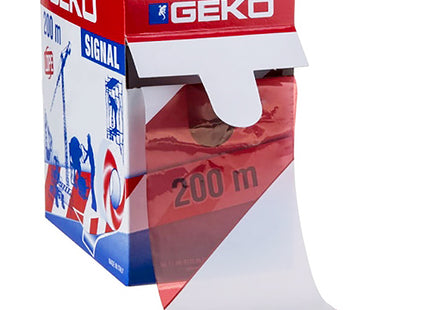 GEKO 200/25 NASTRO SEGNALETICO BIANCO/ROSSO MM.70X200 MT.