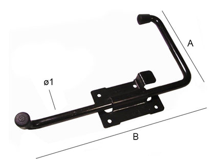 OM4 FERMAPERSIANE PIEMONTE TONDA D.MM12 LUNGA DX+SX NERO