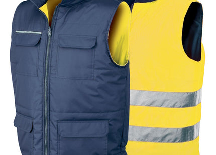 ISSA GILET REVERSE ALTA VISIBILITA' GIALLO FLUO/BLU NAVY TG.M