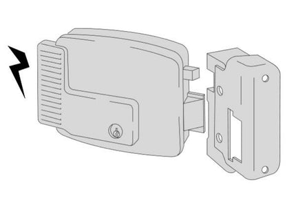CISA ELETTROSERRATURA DA APPLICARE CON APERTURA ESTERNA ENTRATA MM60 SX*