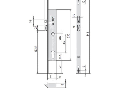 CISA ELETTROSERRATURA DA INFILARE PER MONTANTI ENTRATA MM35