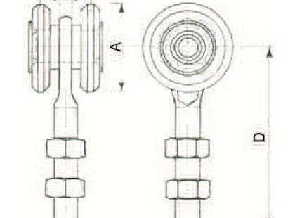 NOVA-FERR CARRELLO A 2 CUSCINETTI IN ACCIAIO ZINCATO M12 D.MM44