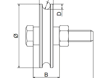 NOVA-FERR RUOTA ZINCATA GOLA AD O D.MM 50 1 CUSCINETTO