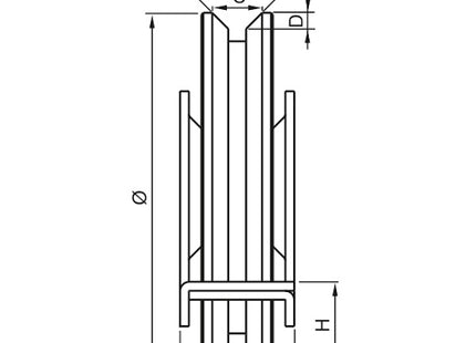 NOVA-FERR RUOTA ZINCATA GOLA AD Y D.MM120 2 CUSCINETTI SUPPORTO CHIUSO