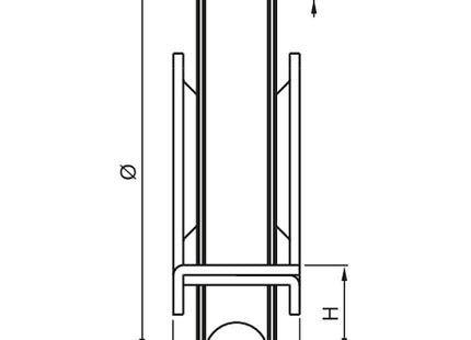 NOVA-FERR RUOTA ZINCATA GOLA AD O D.MM 80 1 CUSCINETTO SUPPORTO CHIUSO
