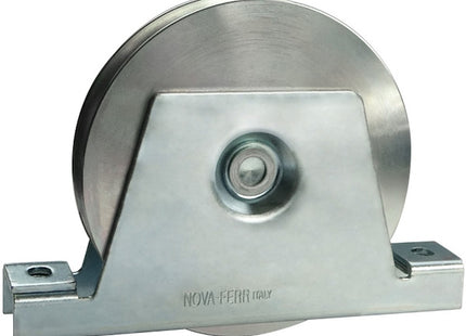 NOVA-FERR RUOTA ZINCATA GOLA AD Y D.MM120 2 CUSCINETTI SUPPORTO CHIUSO