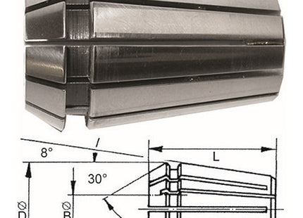 SCU PINZA ELASTICA ALTA PRECISIONE A GRANDE ESCURSIONE GR25 D14 MM26X34