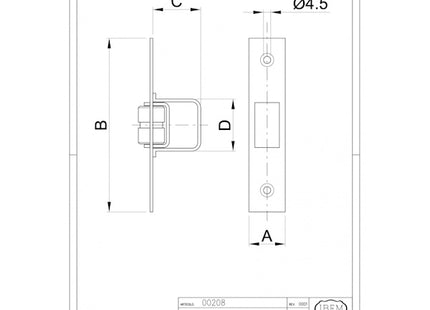 IBFM ARRESTO PER PORTE VA E VIENI ART. 208 MM.25X120