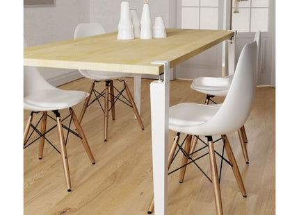 MINUTEX GAMBA PER TAVOLO MOD. LINE IN ACCIAIO BIANCO H.CM 76