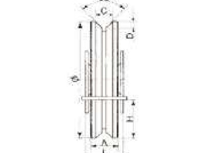 NOVA-FERR RUOTA ZINCATA GOLA AD Y D.MM100 2 CUSCINETTI SUPPORTO PIASTRA