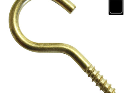 SODIFER GANCI A VITE PER LEGNO IN FERRO OTTONATO MISURA 19X60 CONF.PZ 6