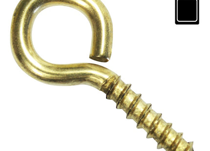 SODIFER OCCHIOLI A VITE PER LEGNO IN FERRO OTTONATO MISURA 17X40 PZ10