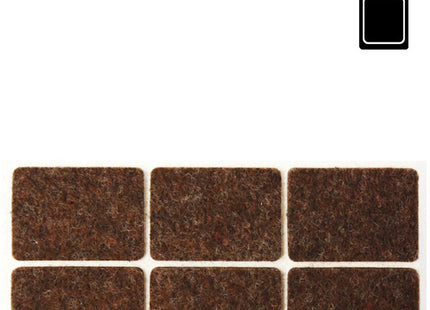 SODIFER FELTRINI ADESIVI RETTANGOLARI MM25X 35 MARRONE BLISTER PZ12