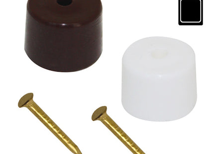 SODIFER REGGIPIANI TONDI IN PLASTICA MARRONE CON CHIODO BLISTER PZ24