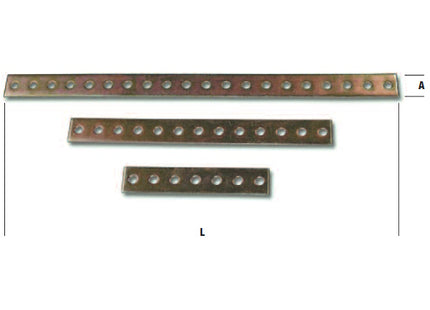 MINUTEX PIASTRA FORATA DI RINFORZO MM300X20X2 ACCIAIO ZINCATO