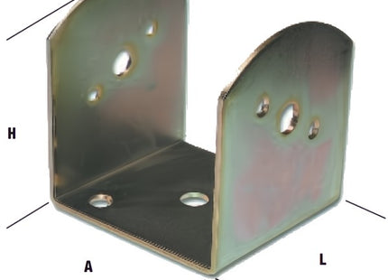 MINUTEX STAFFA PER TRAVI FORI D.MM13 MM 90X 90X3 H.MM 95 ACCIAIO ZINCATO