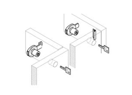 MERONI SERRATURA PER MOBILI CON CILINDRO MM.20 ART.2131 BIANCO