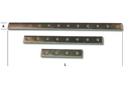 MINUTEX PIASTRA FORATA DI RINFORZO PESANTE MM300X20X4 ACCIAIO ZINCATO