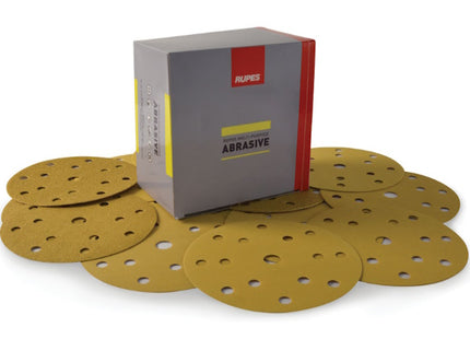 RUPES DISCHI ABRASIVI VELCRATI MP330 D.MM150 15 FORI GRANA P240 PZ100