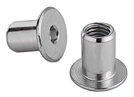 SIPA TESTINA CON FILETTO INTERNO NICHELATO DIAMETRO ESTERNO MM 8 M 6X15