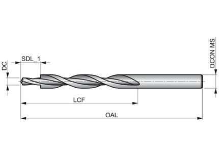 DORMER PUNTA A GRADINO A402 IN HSS A 180° PER VITI TC M 8