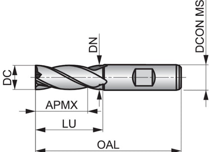 DORMER FRESA C246 CILINDRICA 4T PER FINITURA HSS-E PM D.MM11,0X 79