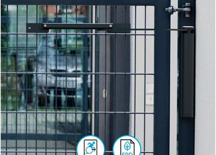 ASSA ABLOY CHIUDICANCELLO VERTICALE SERIE DC630G DX ARGENTO EV1