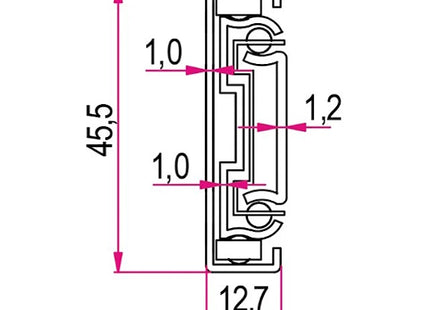 RAM GUIDE PER CASSETTI ESTRAZIONE TOTALE SOFT-SELF CLOSING KG30 MM300
