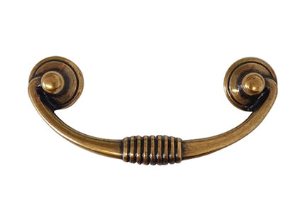 METAL STYLE MANIGLIA IN ZAMA ORO DI VALENZA MM120X52 INTERASSE MM 96