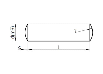 SPINA CILINDRICA INOX TEMPRATA RETTIFICATA DIN 7 D.MM 4X 16
