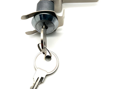 SERRATURA PER MOBILI IN FERRO DI COLORE GRIGIO AD UNA ANTA SOLA