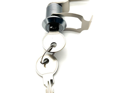 SERRATURA PER MOBILI IN FERRO DI COLORE GRIGIO A DUE ANTE