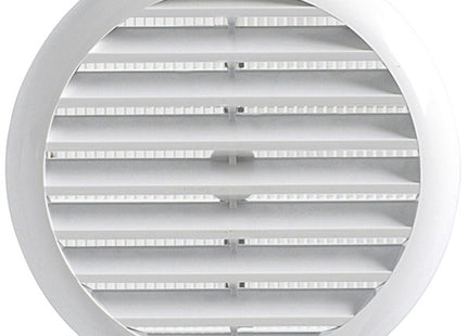 LA VENTILAZIONE GRIGLIA IN ABS TONDA CON MOLLE D.MM106 BIANCO