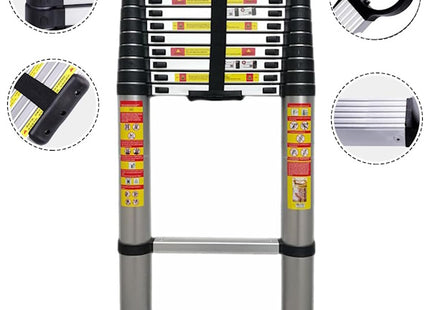 SCALA TELESCOPICA DIRITTA ALLUMINIO CM76-260