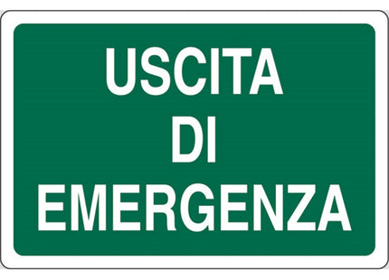 SEGNALE USCITA DI EMERGENZA IN ALLUMINIO MM180X120