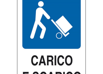 SEGNALE CARICO E SCARICO IN ALLUMINIO MM300X200