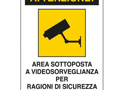 SEGNALE ATTENZIONE AREA SOTTOPOSTA A VIDEOSORV...IN PLASTICA MM300X200