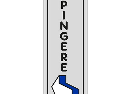 SEGNALE SPINGERE (CON FRECCIA) ADESIVO MM150X 50