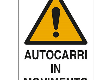 SEGNALE AUTOCARRI IN MOVIMEMTO IN ALLUMINIO MM500X350
