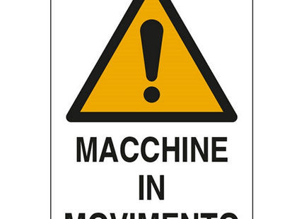 SEGNALE MACCHINE IN MOVIMENTO IN ALLUMINIO MM300X200