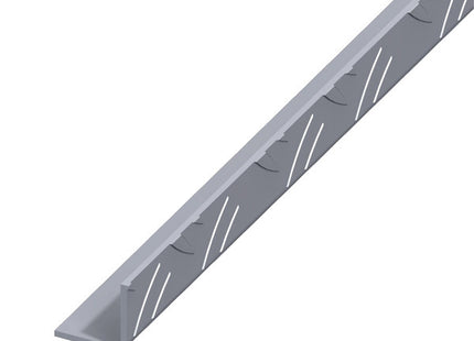 ALFER ANGOLARE LATI UGUALI STRIATI ALLUMINIO NATURALE MM35,5X2,0 MT1