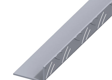ALFER ANGOLARE LATI DISUGUALI STRIATO ALLUMINIO NATURALE MM53,6x29,5 MT1