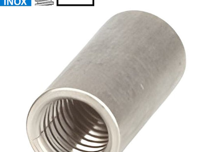 DADO CILINDRICO DI GIUNZIONE IN ACCIAIO INOX A2 M12X15X50