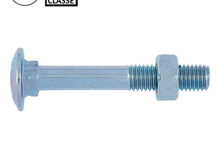 BULLONE A TESTA TONDA QUADRO SOTTOTESTA E DADO 4.8 UNI 5732 Z.B. M10X 50