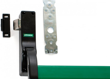 SAVIO MANIGLIONE ANTIPANICO ORIZZONTALE CON BARRA VERDE ART. CIRCEO KH