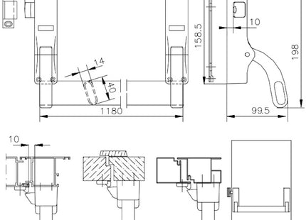 SAVIO MANIGLIONE ANTIPANICO ORIZZONTALE CON BARRA VERDE ART. CIRCEO KH