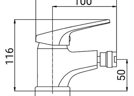 IDRO-BRIC RUBINETTO MISCELATORE BIDET SERIE MIA CROMATO