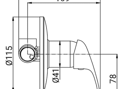 IDRO-BRIC RUBINETTO MISCELATORE INCASSO DOCCIA SERIE EVA CROMATO