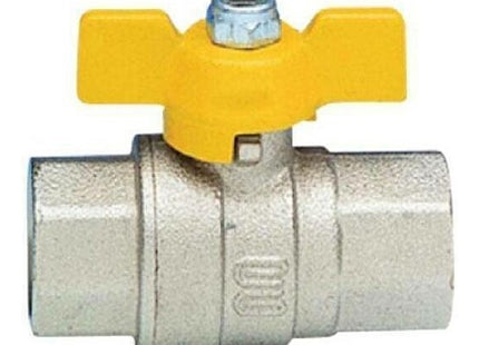 IDRO-BRIC RUBINETTO A SFERA PER GAS FEMMINA/FEMMINA DA 1/2"