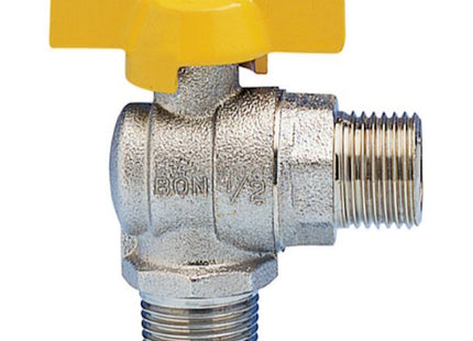 IDRO-BRIC RUBINETTO MASCHIO/MASCHIO A SQUADRA PER GAS 1/2"X1/2"